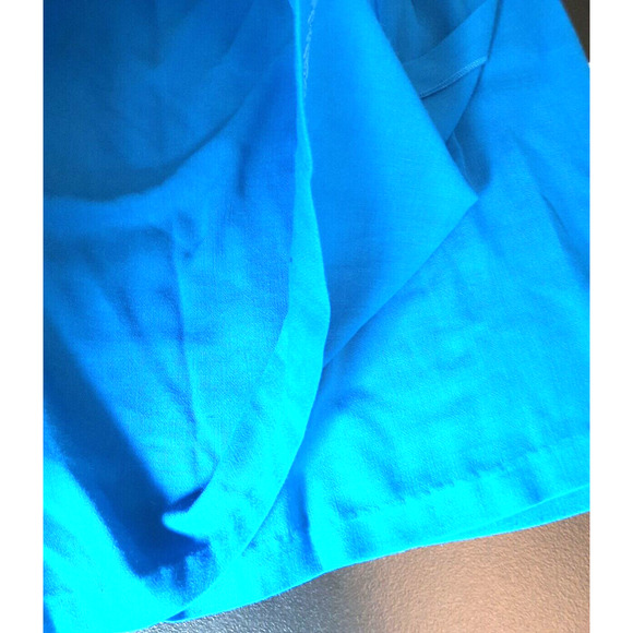 Vtg Back Button Ruched Side Pencil Skirt 2 Pc Suit Sz 10 Turquoise Office Siren - Picture 11 of 16